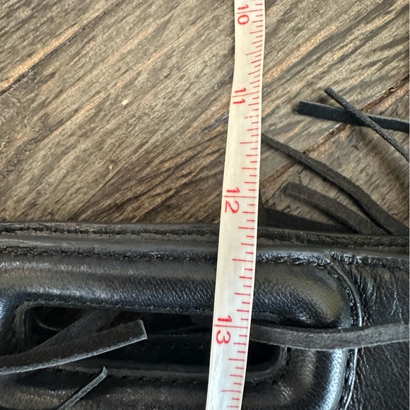 Maje Black Leather M Bag Fringe Top Handle Handbag Purse - Picture 8 of 11